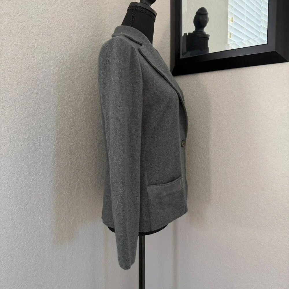 AMINA RUBINACCI Gray Cashmere Blazer Jacket Small - Picture 6 of 16